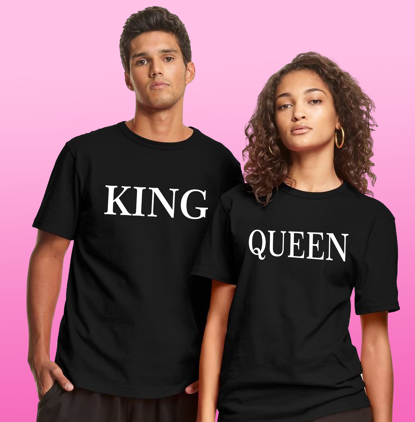 VLAM King And Queen Couple Tshirt (Pack Of 2)