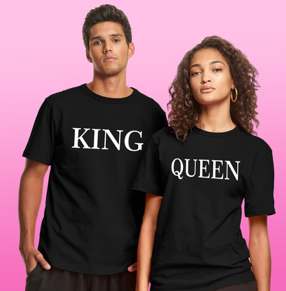 VLAM King And Queen Couple Tshirt (Pack Of 2)