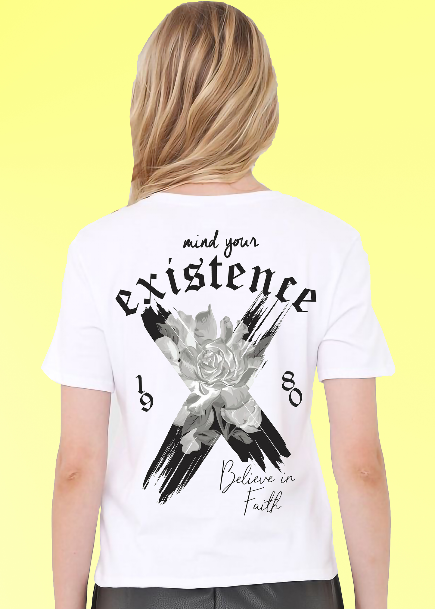Vlam Believe in Faith Back Printed Women Tshirt