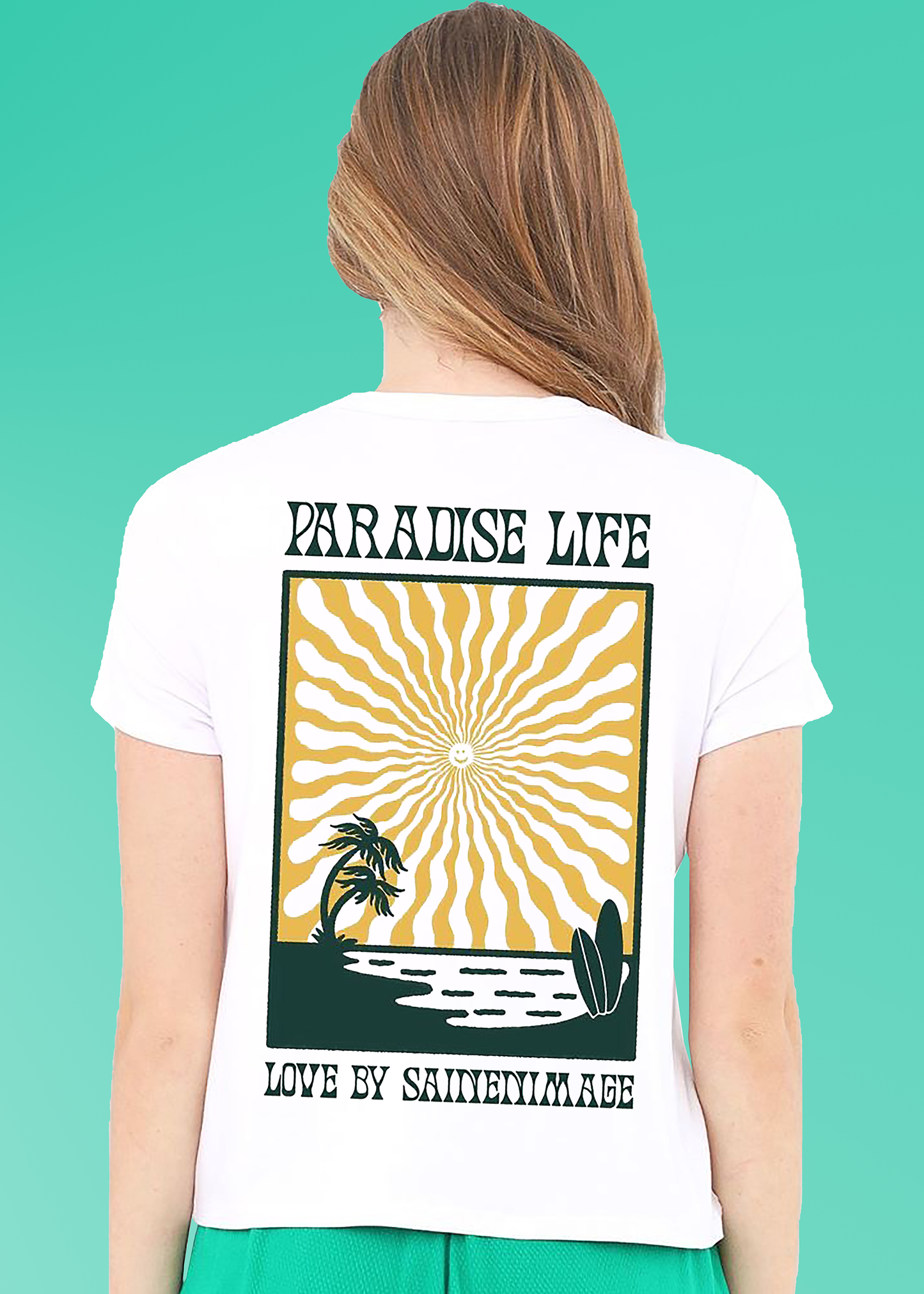 VLAM Paradise Life Graphic Back Printed Women T-shirt