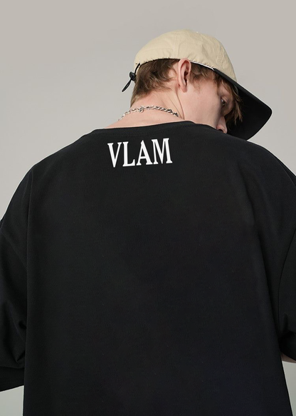 VLAM Solid Black Oversized Tshirt