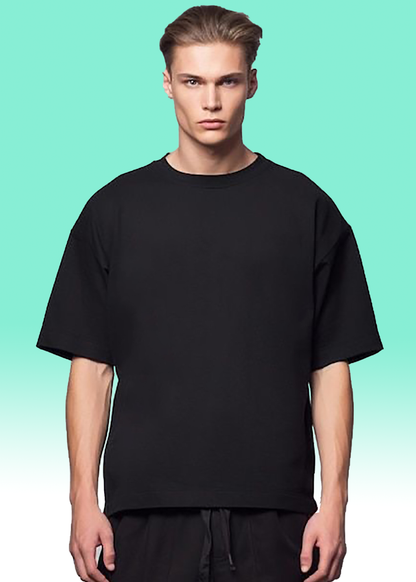 VLAM Solid Black Oversized Tshirt