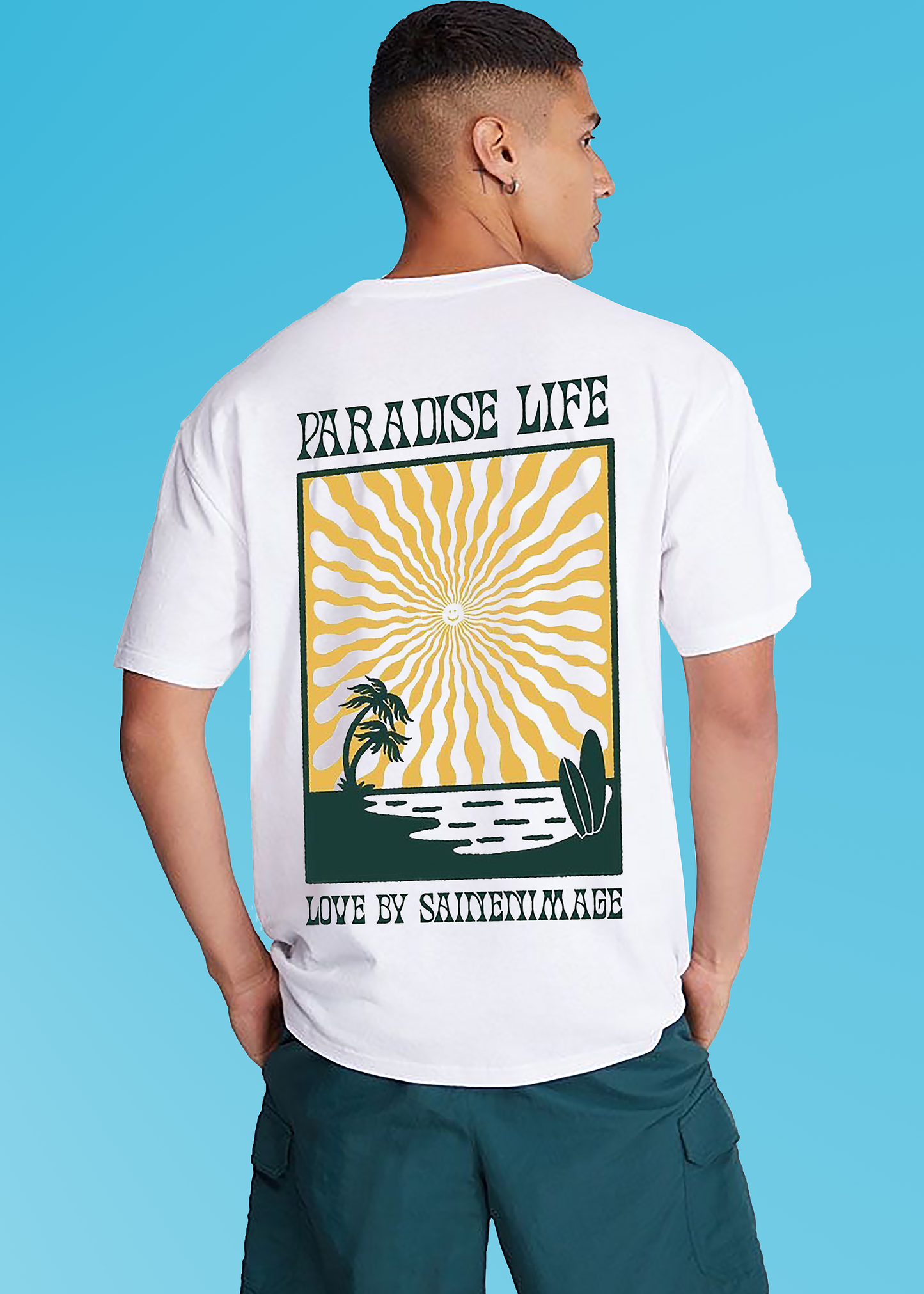 VLAM Paradise Life Graphic Back Printed T-shirt
