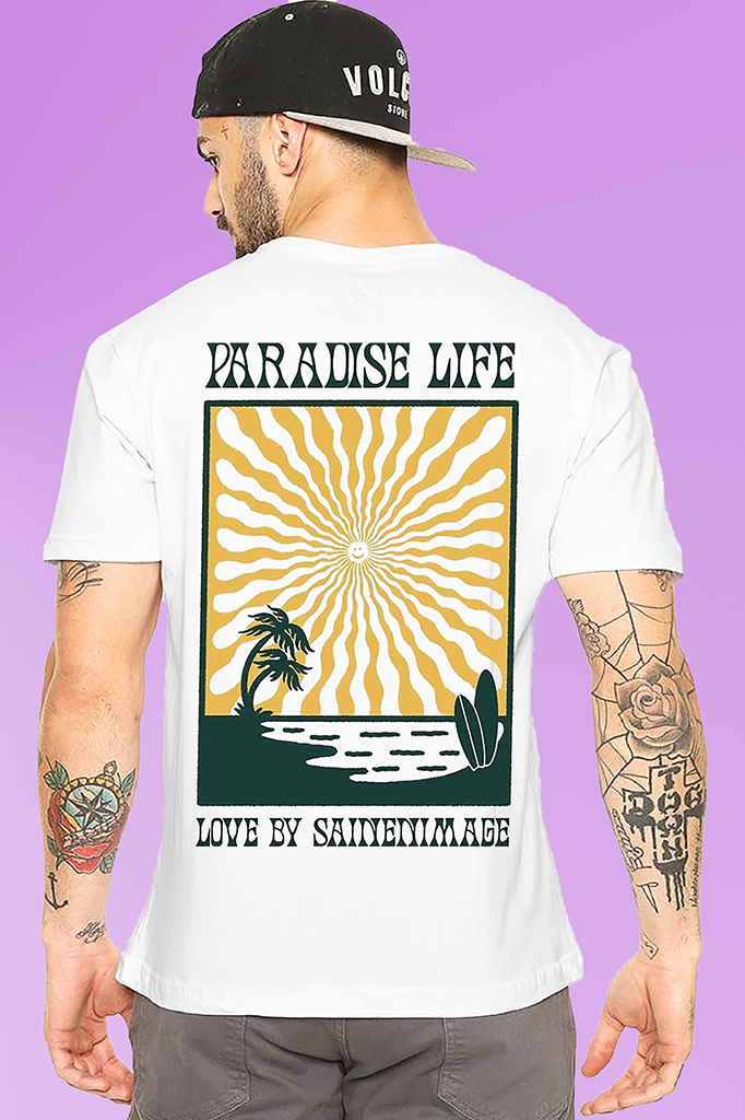 VLAM Paradise Life Graphic Back Printed T-shirt
