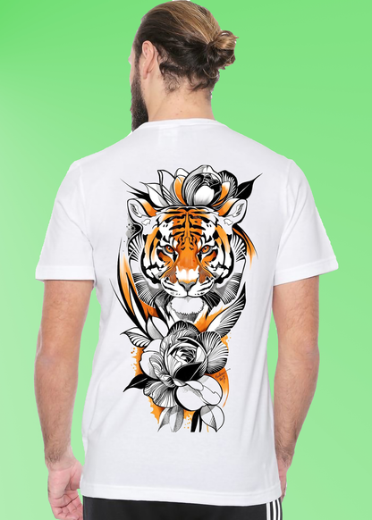 VLAM Tiger Back Print Mens Streetwear T-shirt