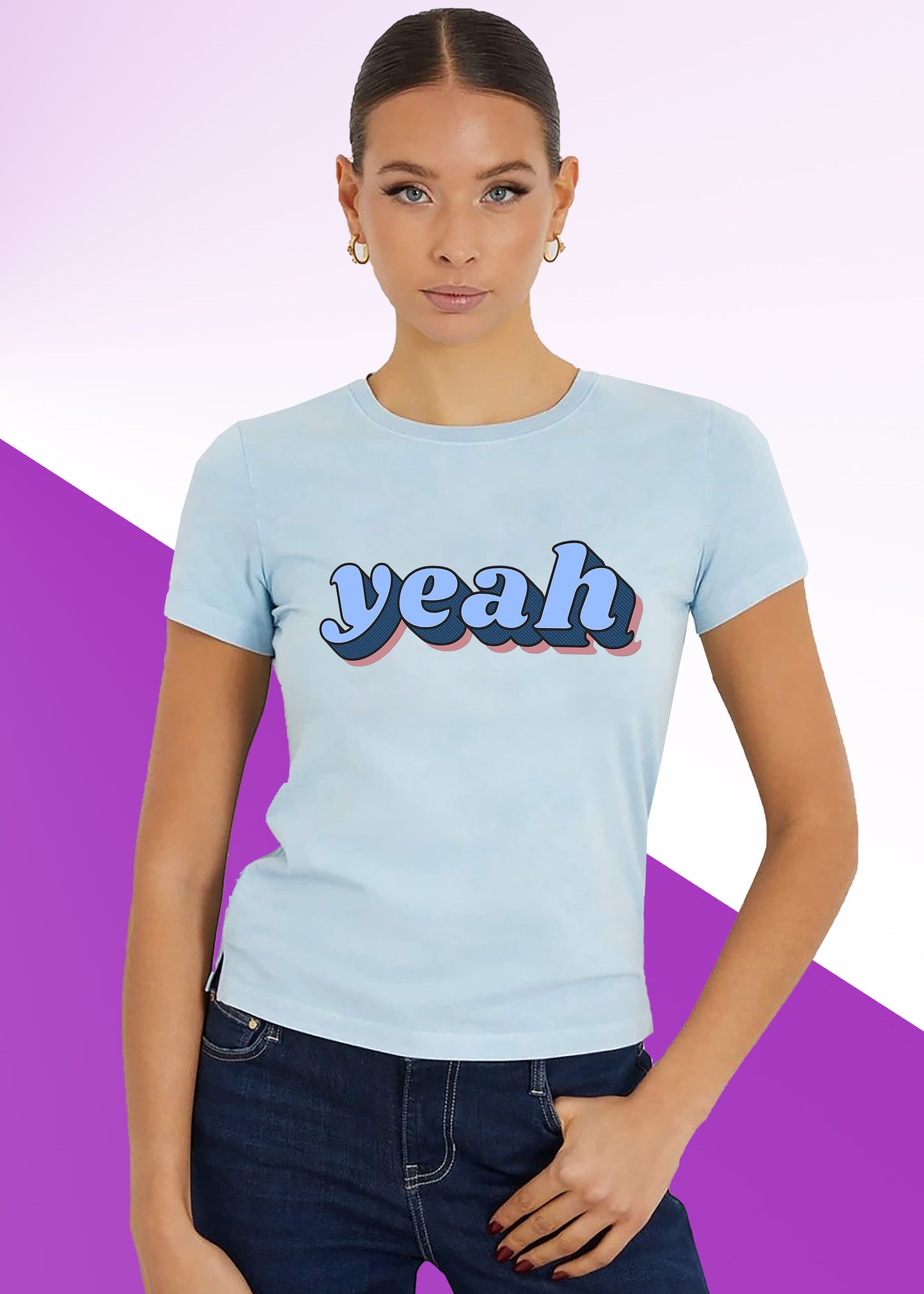 VLAM Typographic Font Women Tshirt