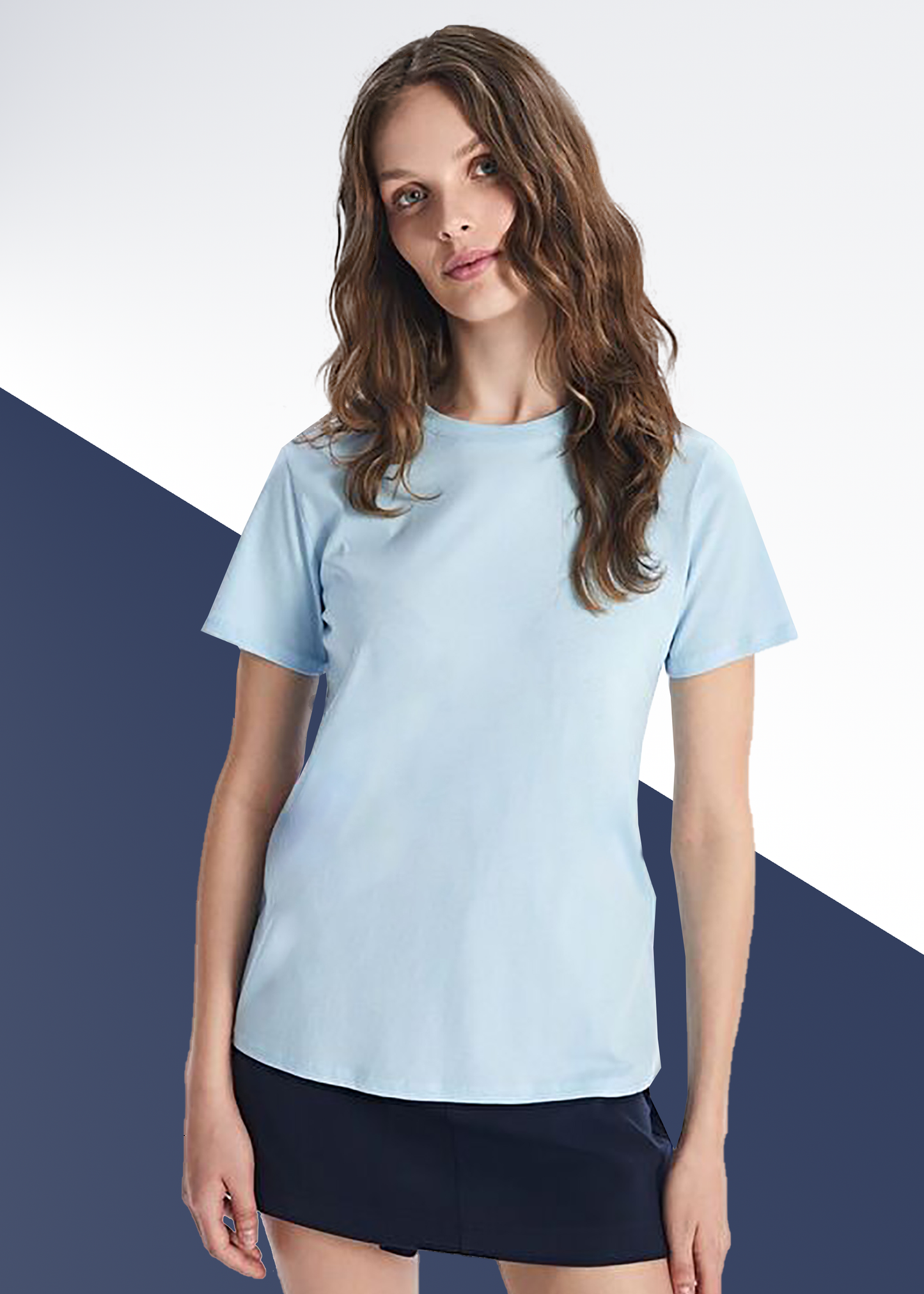 VLAM Sky Blue Regular Fit Solid Tshirt