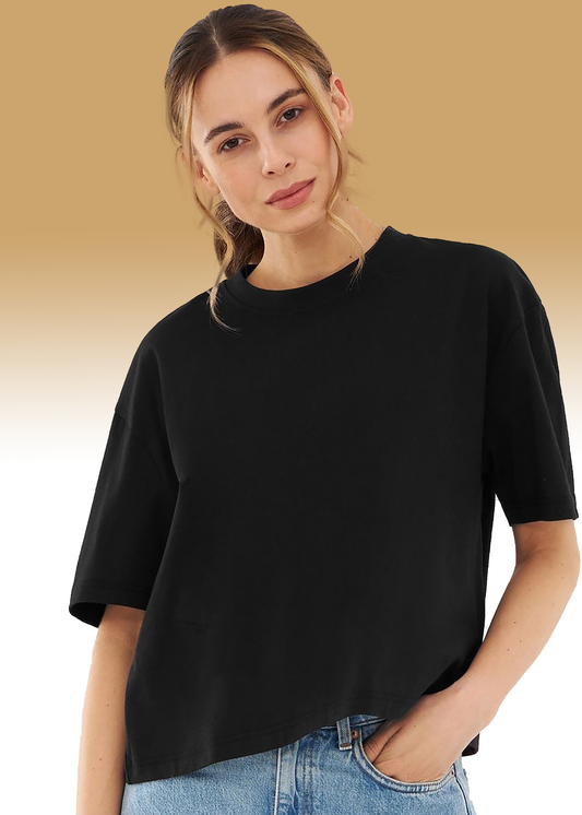 VLAM Solid Black Oversized Tshirt