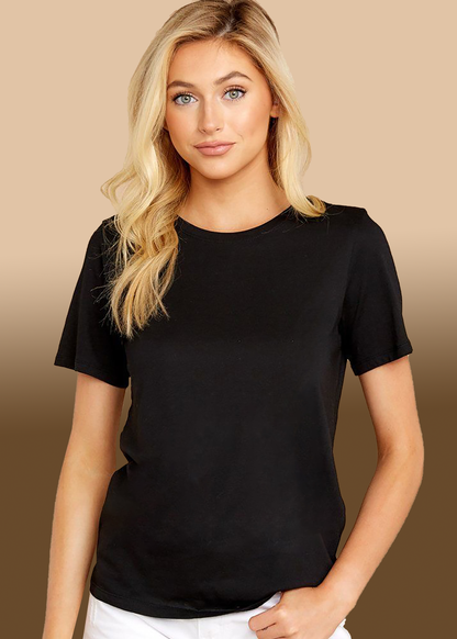 VLAM Regular Fit Black Solid Tshirt