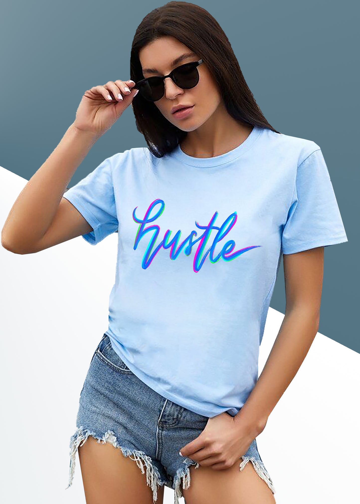 VLAM Hustle Print Trendy Women Tshirt
