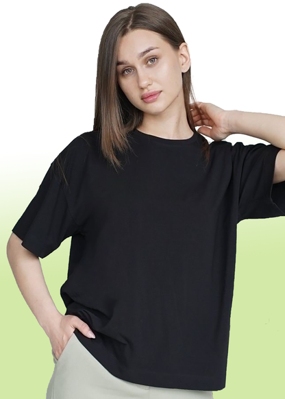 VLAM Solid Black Oversized Tshirt