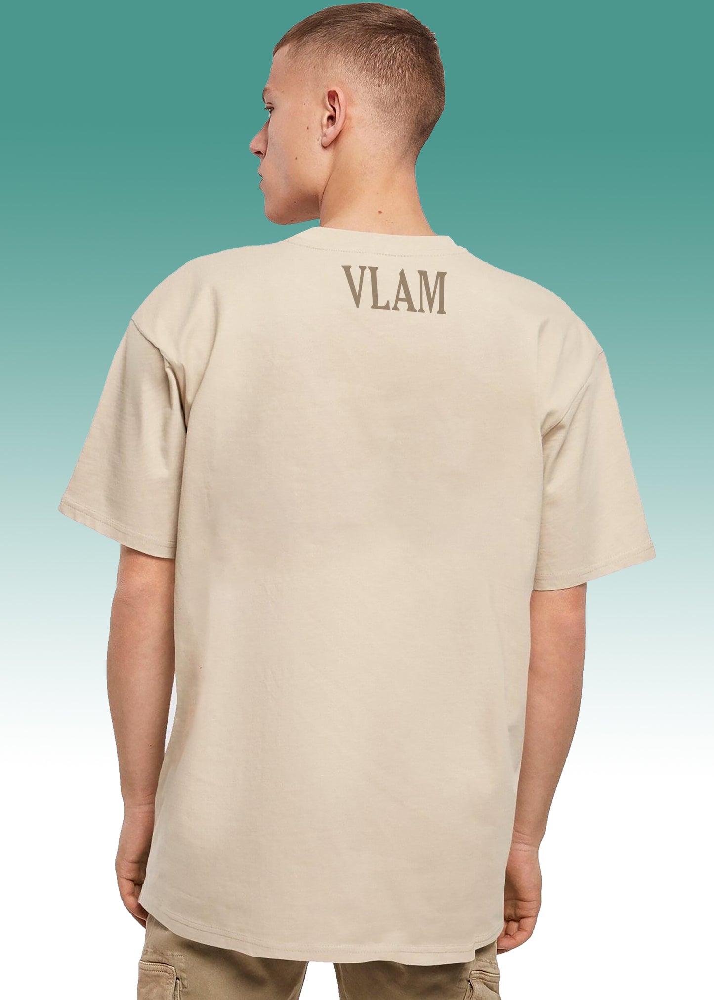 VLAM Solid Beige Oversized Tshirt