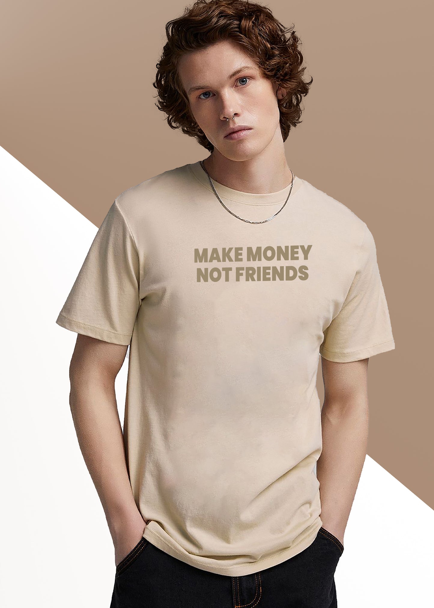 VLAM Make Money Not Friends Statement Tshirt