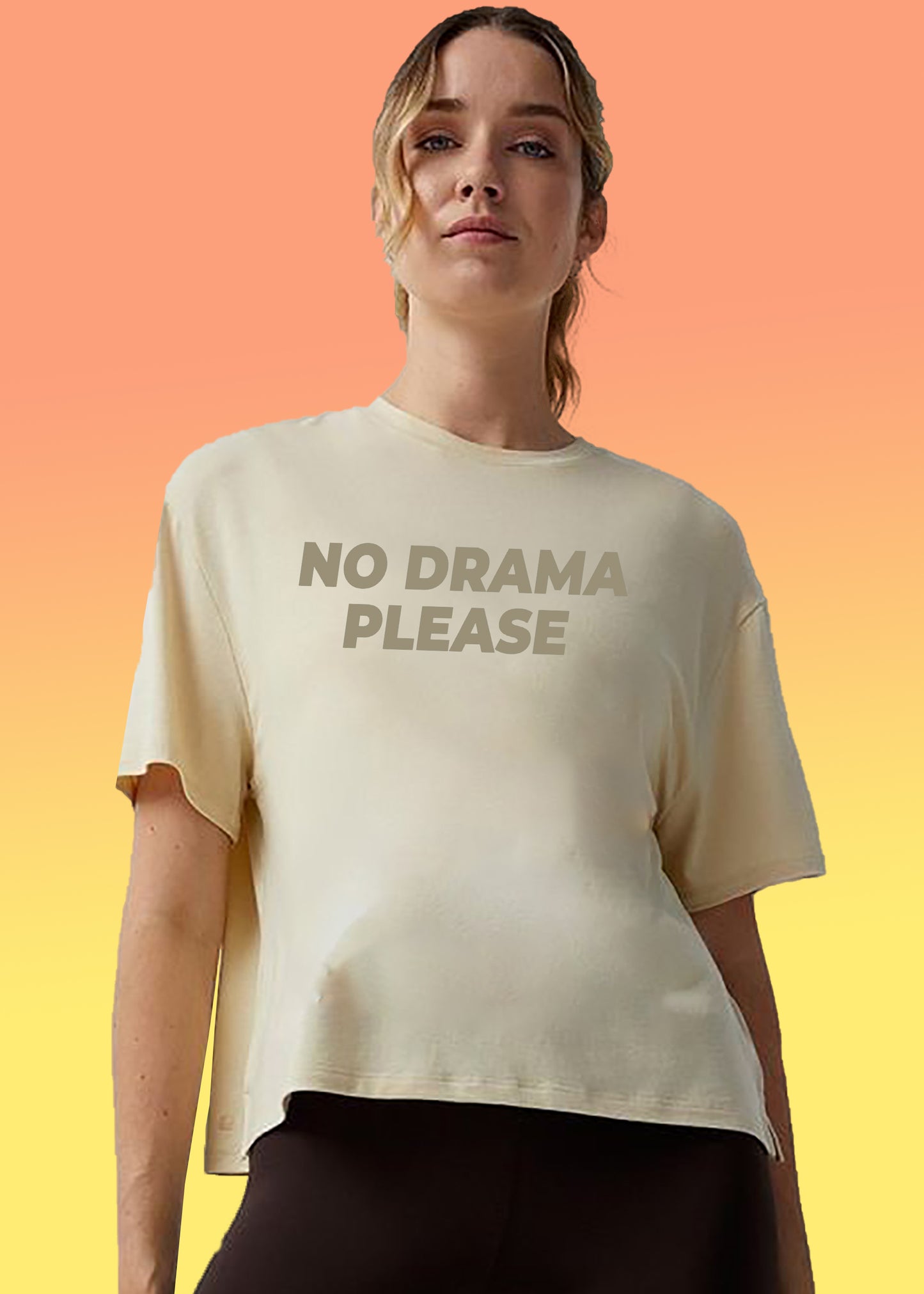 VLAM No Drama Graphic Women Tshirt