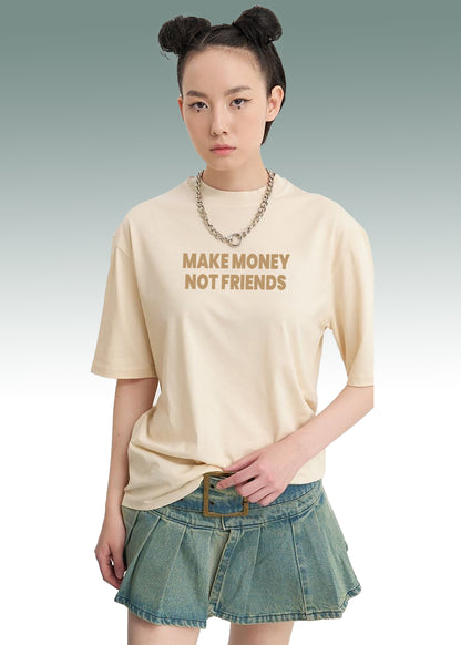 VLAM Make Money Not Friends Women Tshirt