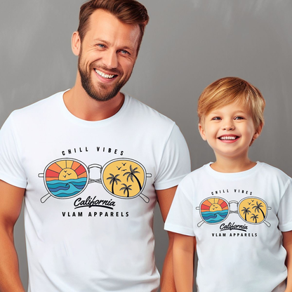 VLAM Chill Vibes Dad and Son Tshirt