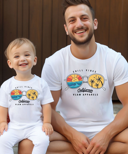 VLAM Chill Vibes Dad and Son Tshirt