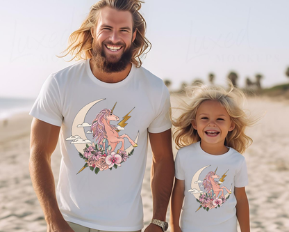VLAM Dad and Daughter Unicorn T-shirt