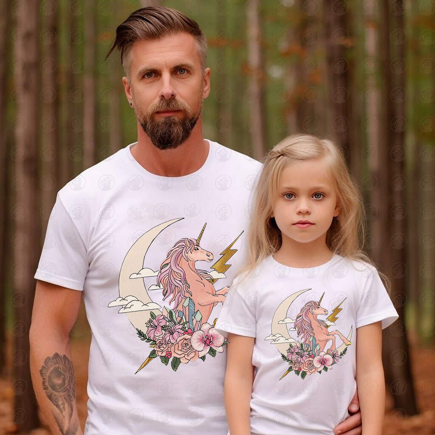 VLAM Dad and Daughter Unicorn T-shirt