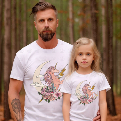 VLAM Dad and Daughter Unicorn T-shirt