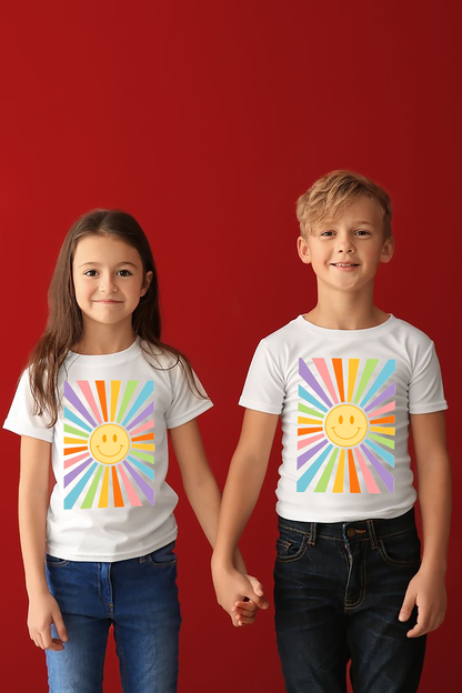 VLAM Colorful Print Graphic Kids Tshirt  (Pack of 2)