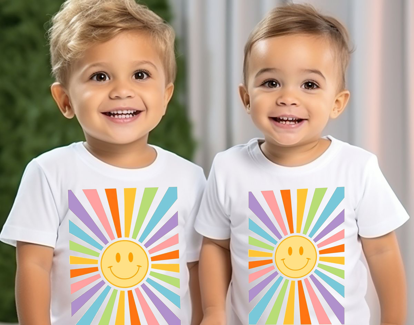 VLAM Colorful Print Graphic Kids Tshirt  (Pack of 2)