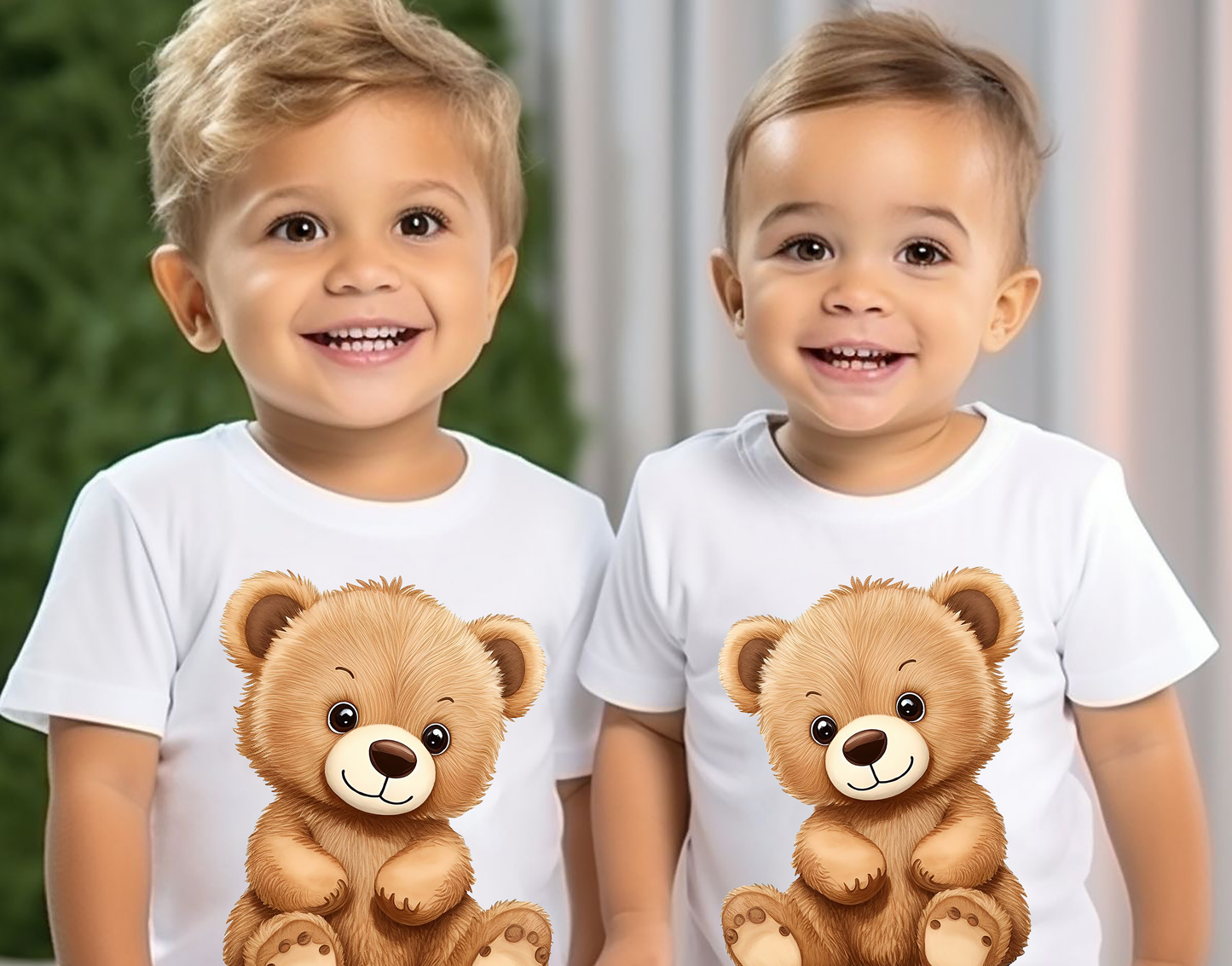 VLAM Cute Teddy Bear Kids Tshirt  (Pack of 2)