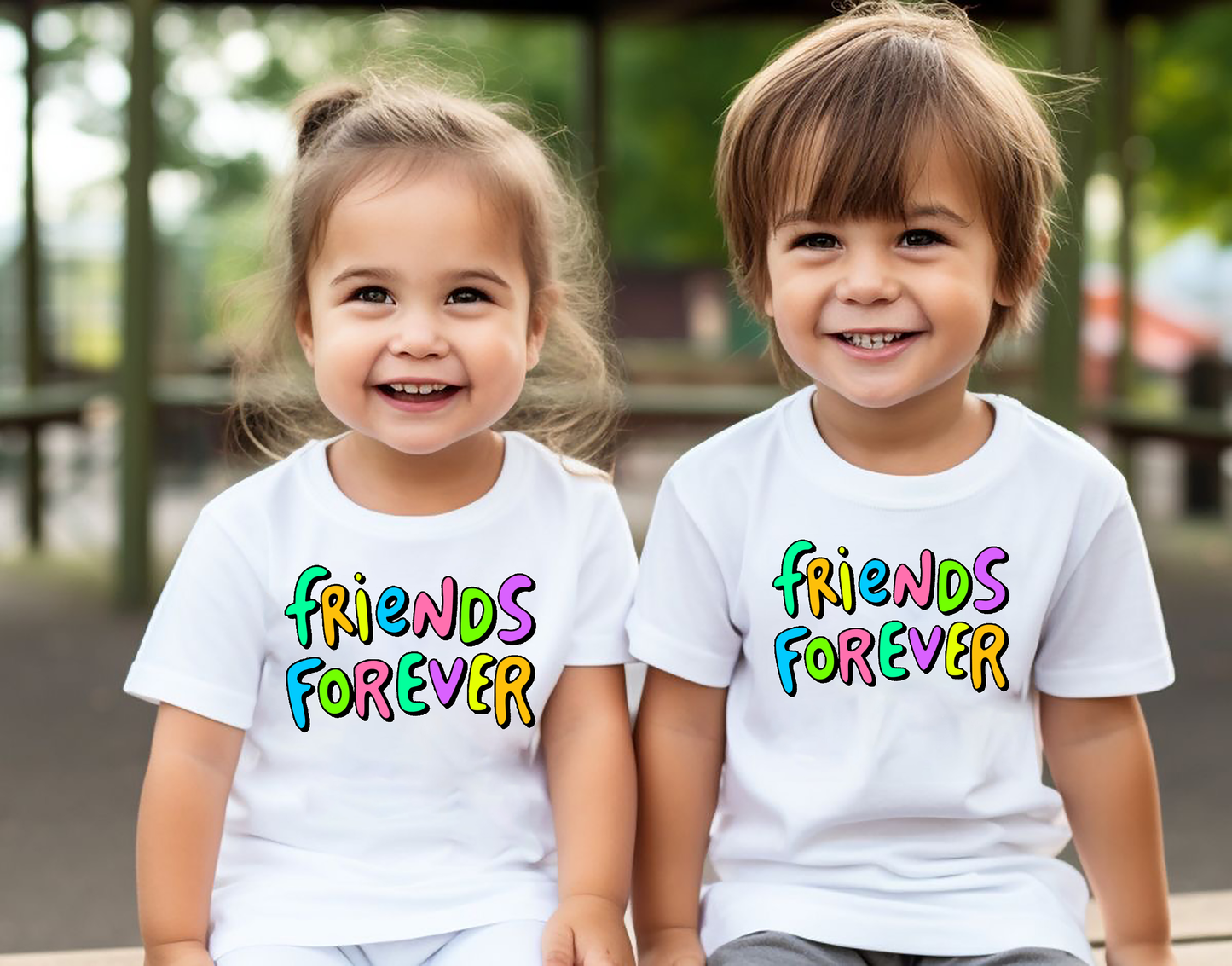 VLAM Friends Forever Kids Tshirt  (Pack of 2)