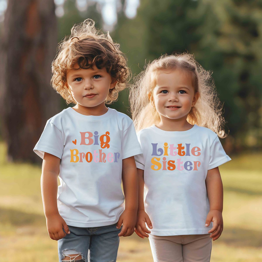 VLAM Brother Sister Kids Tshirt  (Pack of 2)