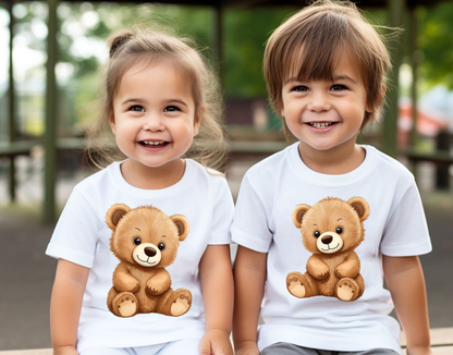 VLAM Cute Teddy Bear Kids Tshirt  (Pack of 2)