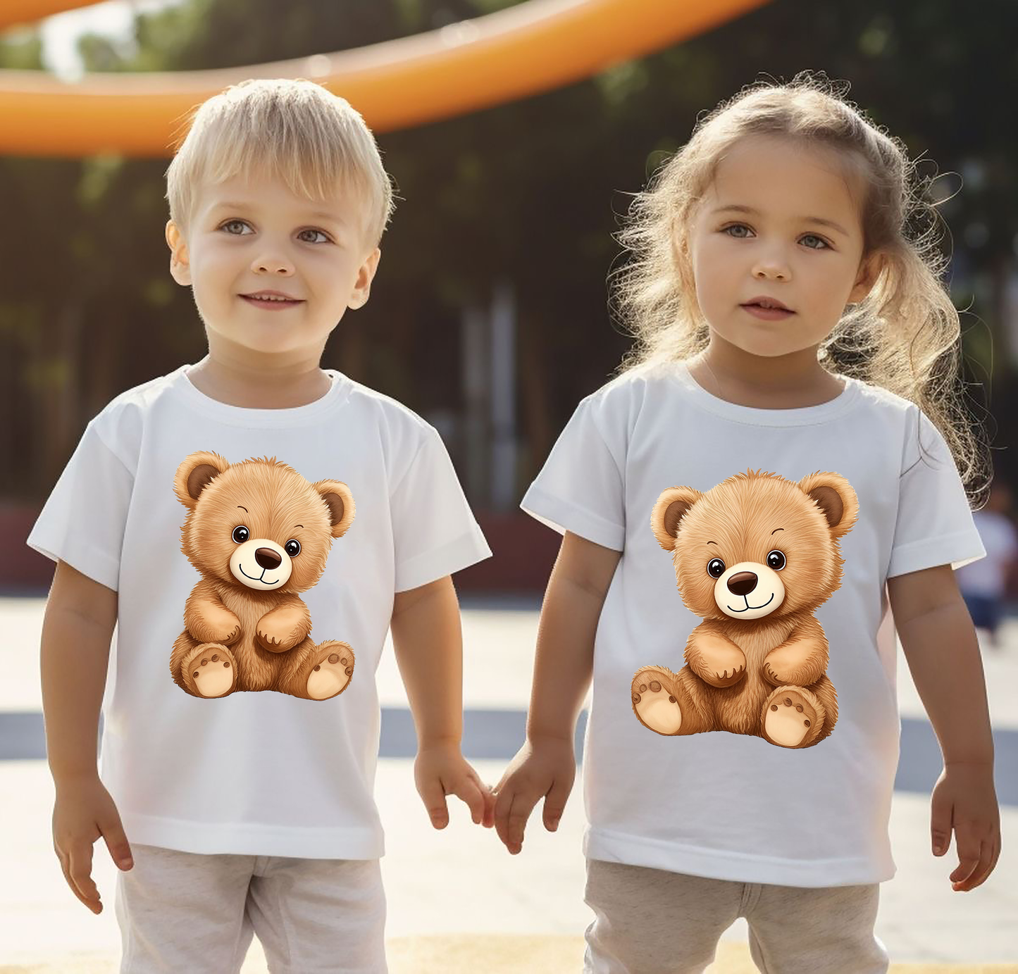VLAM Cute Teddy Bear Kids Tshirt  (Pack of 2)