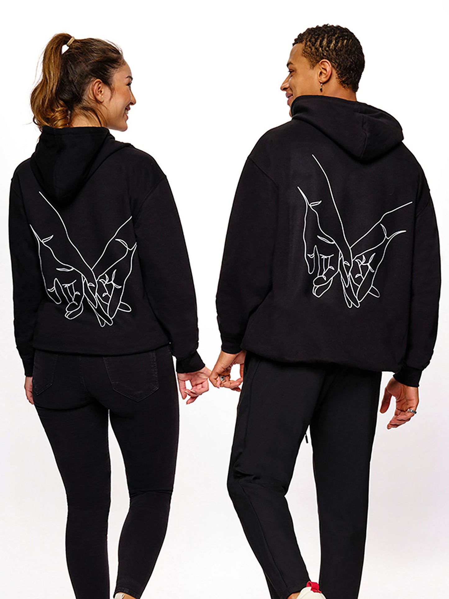 Couple Forever Love Black Hoodies