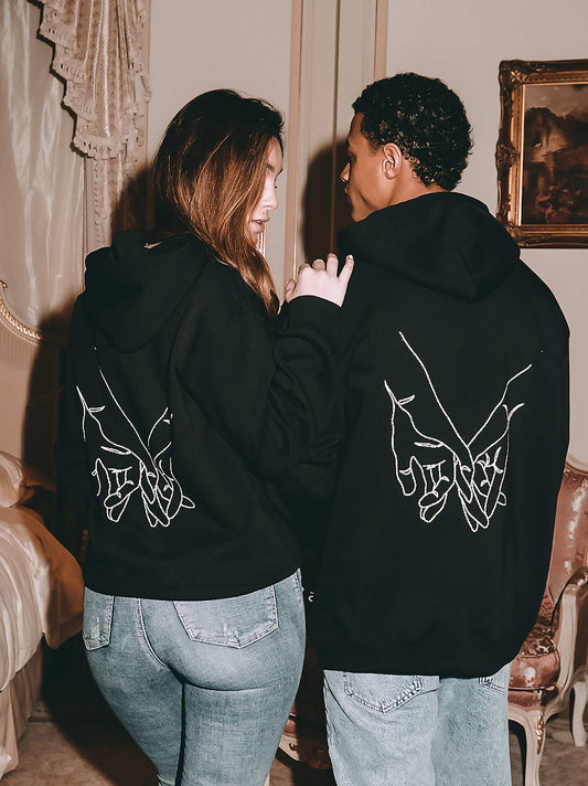 Couple Forever Love Black Hoodies