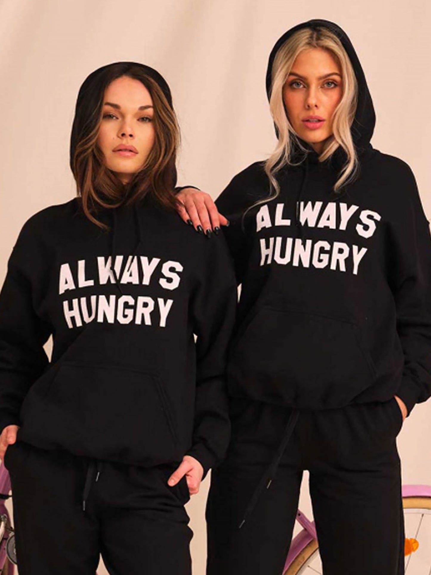 Always Hungry Matching Black Hoodies