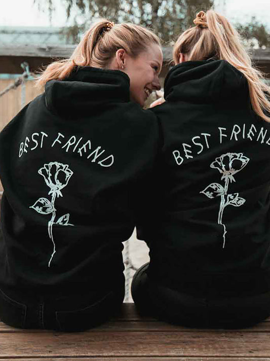 Best Friends Graphic Print Hoodie