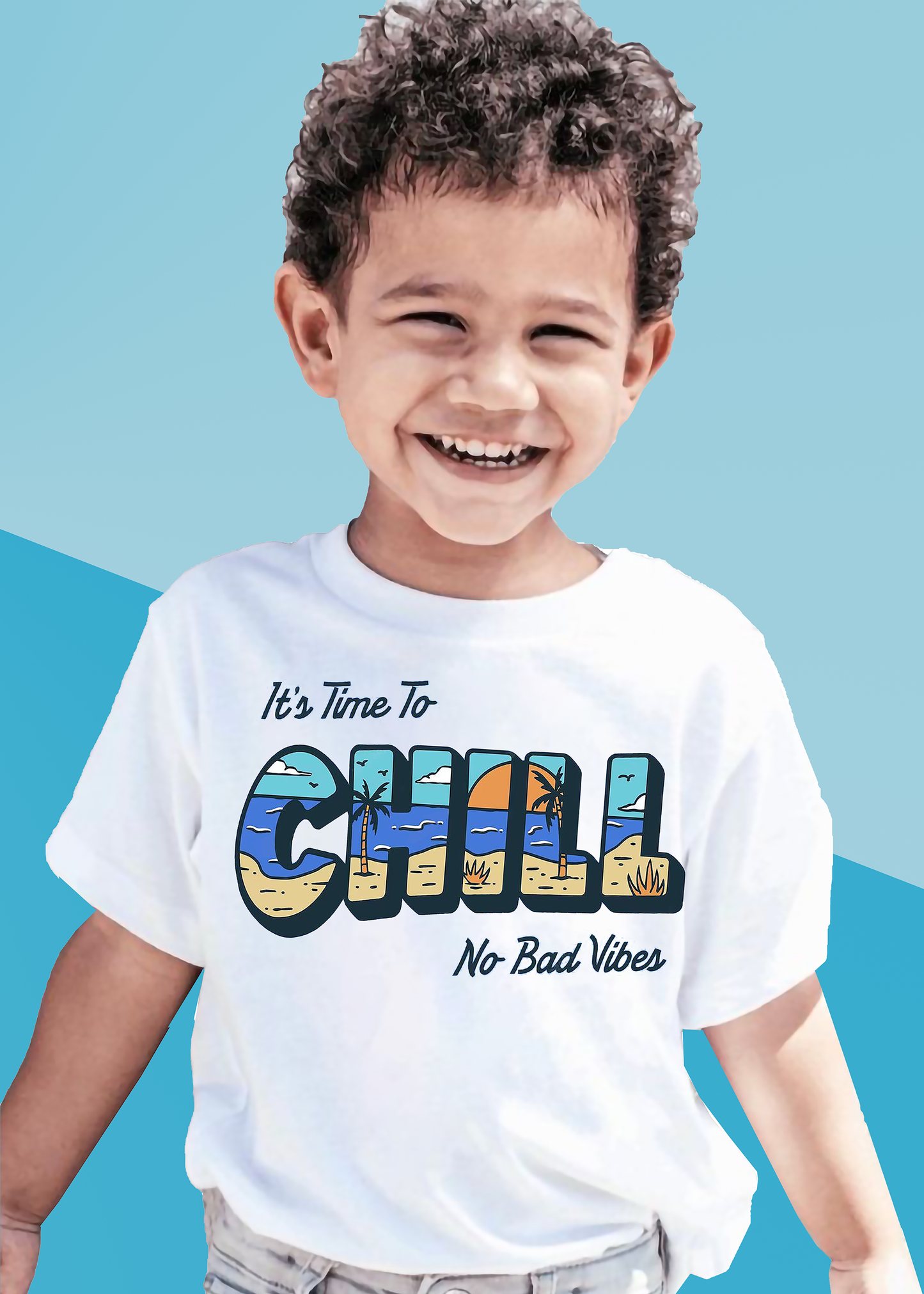 VLAM  Chill Vibes Beach Tshirt For Boys
