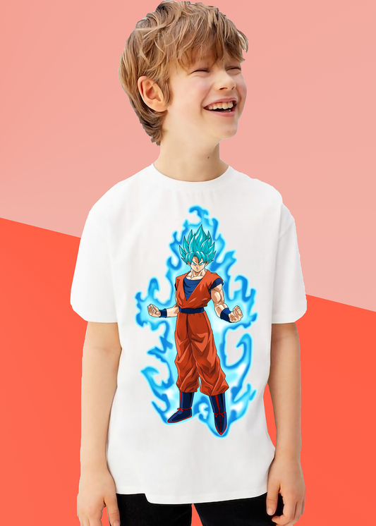 VLAM Blue Anime Goku Tshirt For Boys