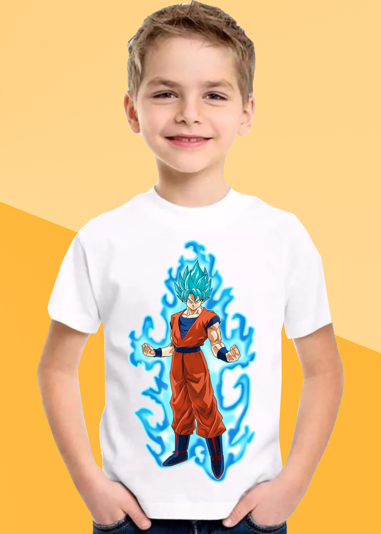 VLAM Blue Anime Goku Tshirt For Boys