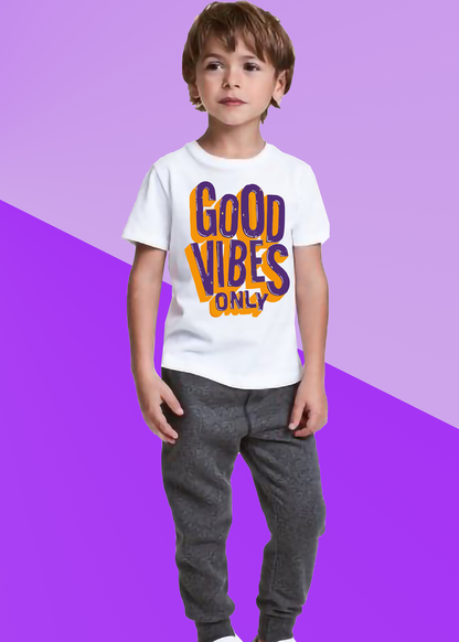 VLAM Good Vibes Only Graphic Boys Tshirt