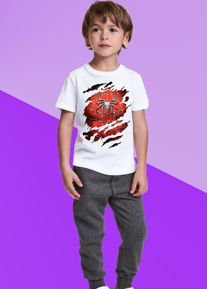 VLAM Spiderman Print Boys Tshirt