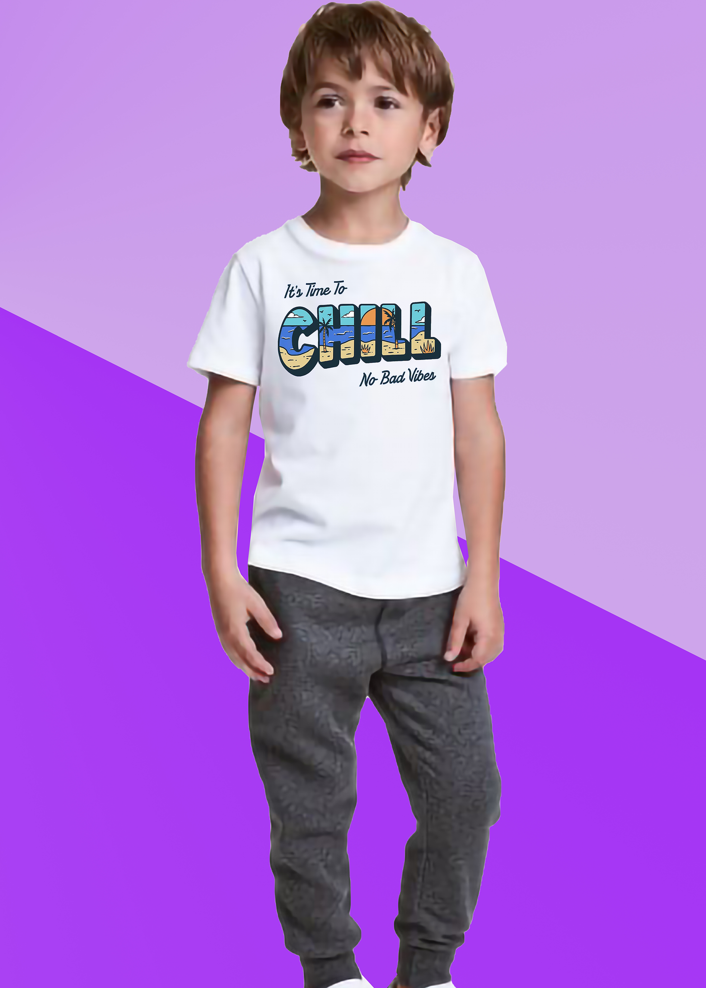 VLAM  Chill Vibes Beach Tshirt For Boys