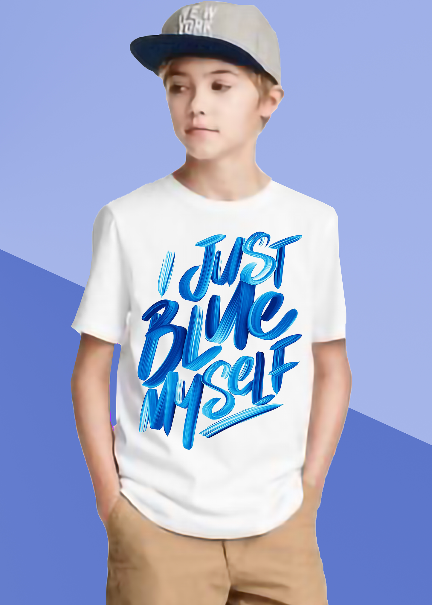 VLAM Just Blue Myself Boys Graphic Tshirt