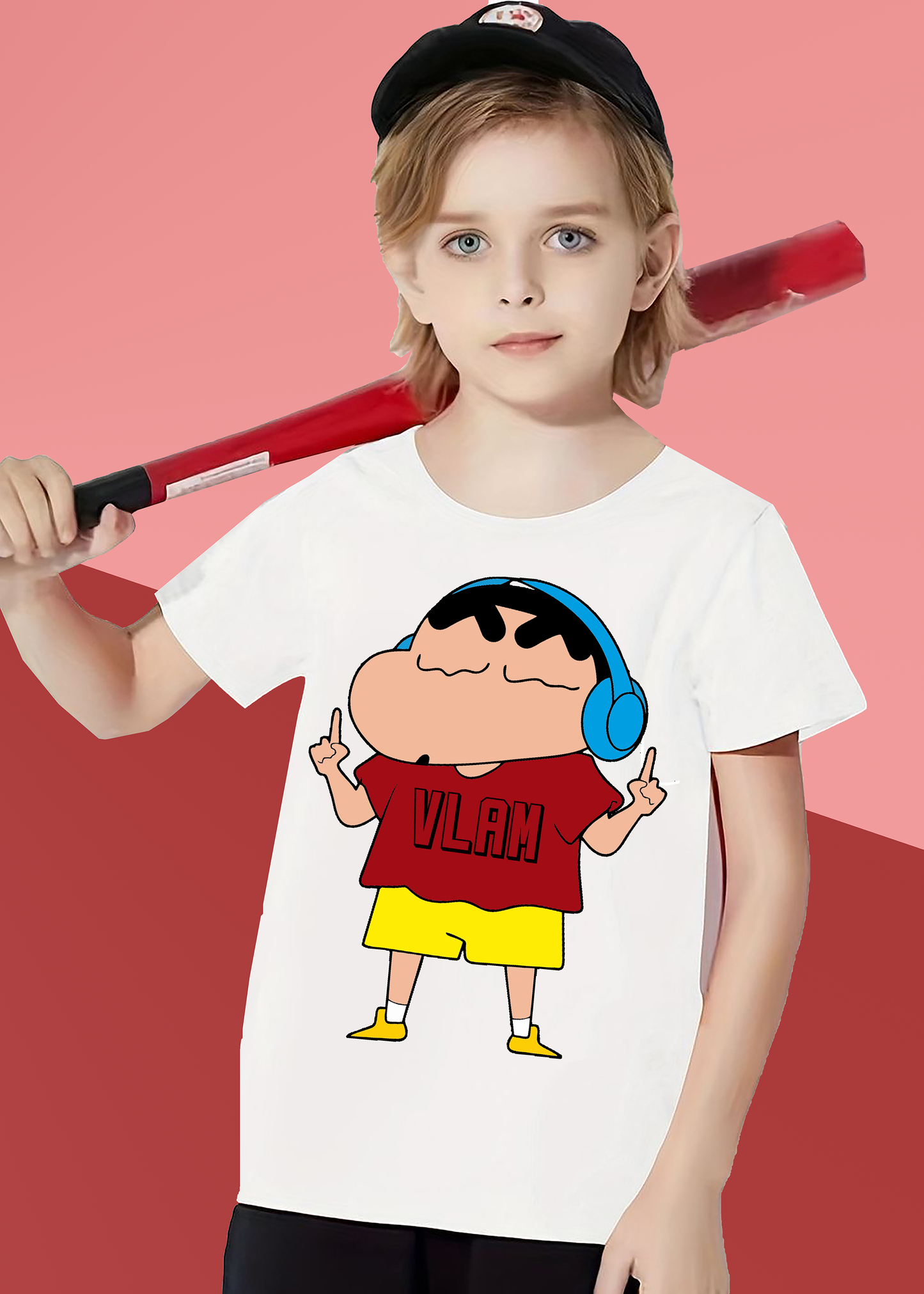 VLAM Shinchan Cartoon Tshirt For Boys