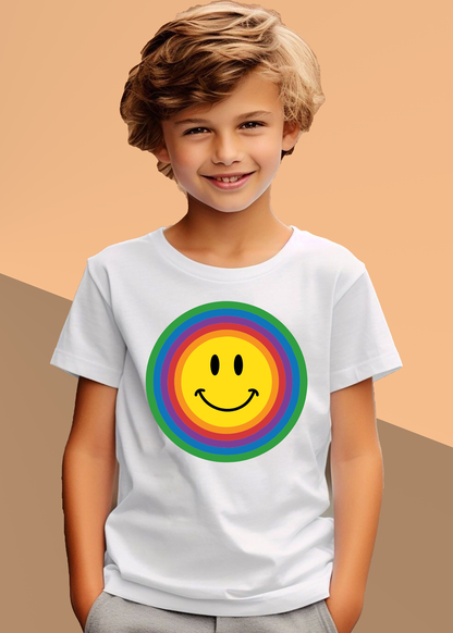 VLAM Colorful Emoji Print Boys Tshirt