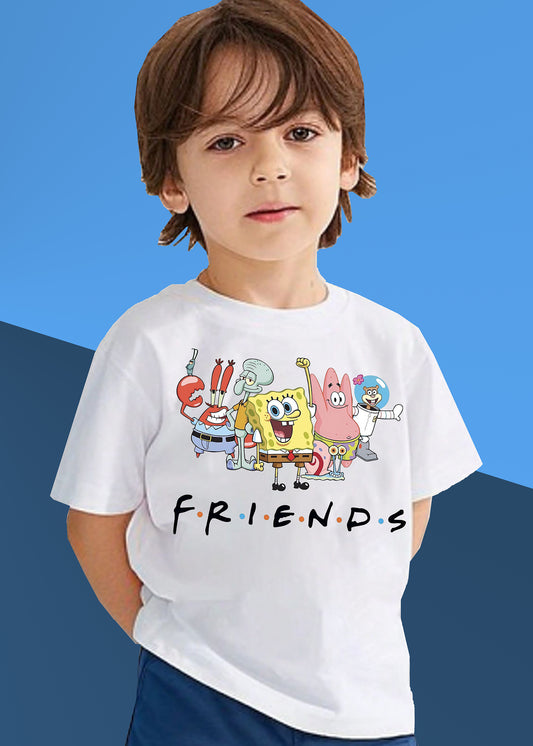 VLAM Friends Print Cartoon Tshirt For Boys
