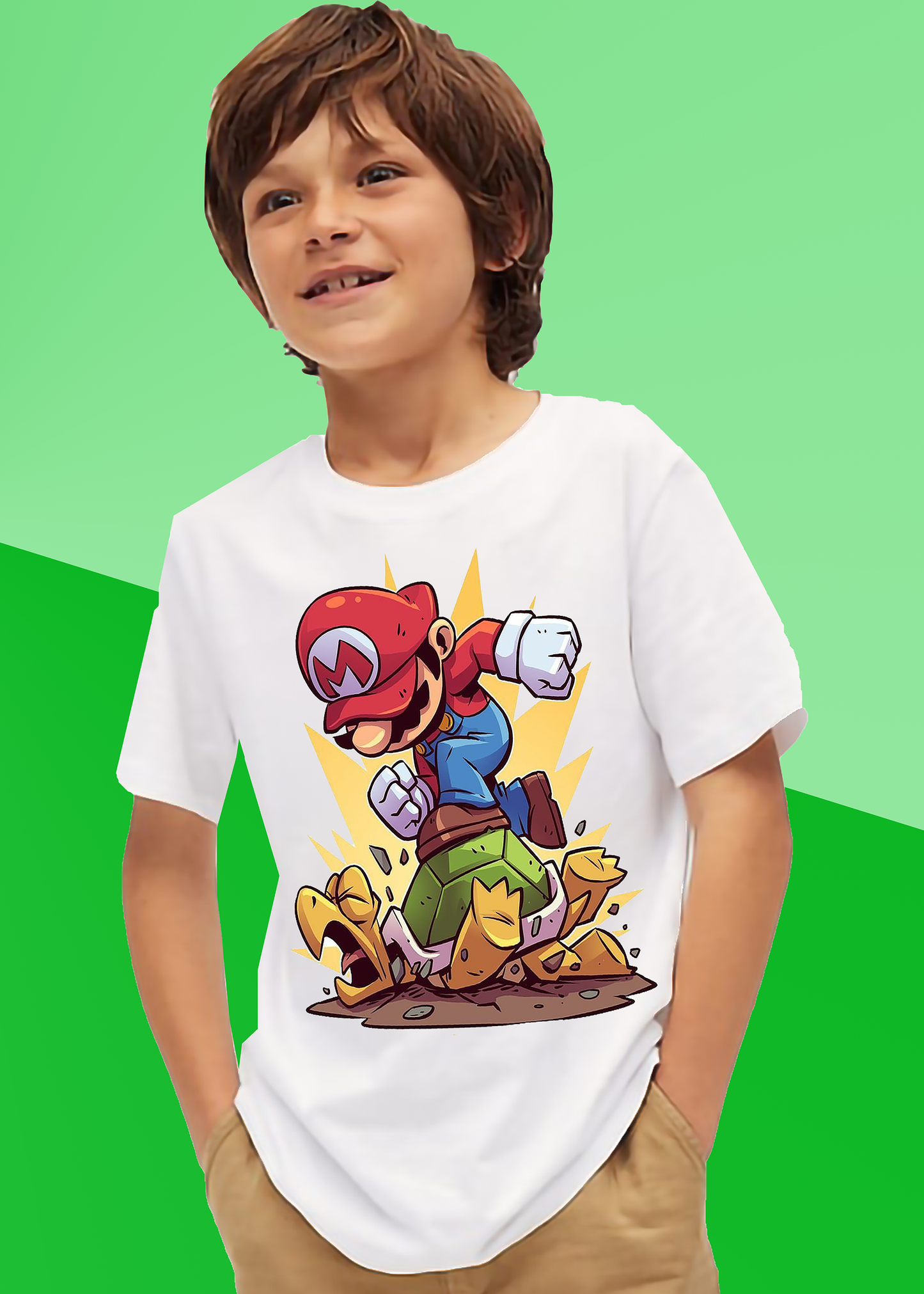 VLAM Mario Cartoon Tshirt For Boys