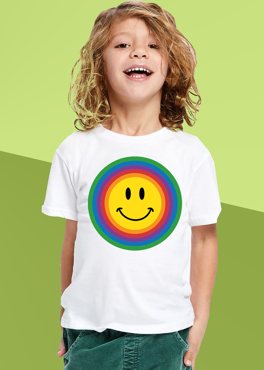 VLAM Colorful Emoji Print Boys Tshirt