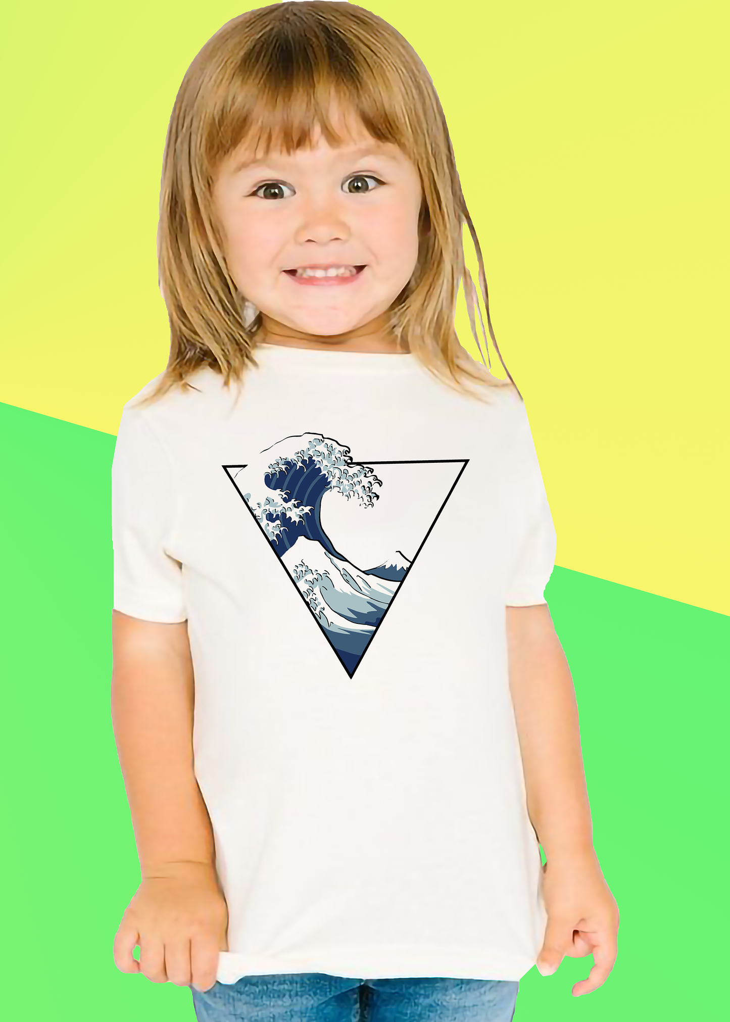 VLAM Triangle Wave Print Tshirt For Girls