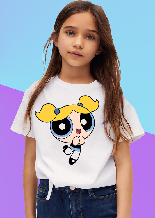 VLAM Bubbles Powerpuff  Girls Cartoon Tshirt
