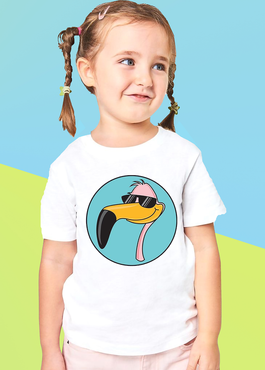 VLAM Flamingo Cartoon Tshirt For Girls
